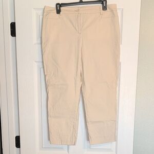 Talbots Women's Cropped Tan Pants